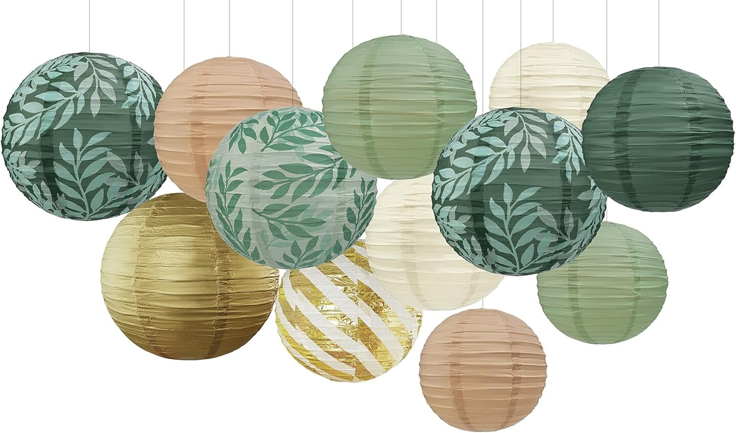 Sage Green Back to School Hanging Paper Lanterns Decorative(Sage Green)