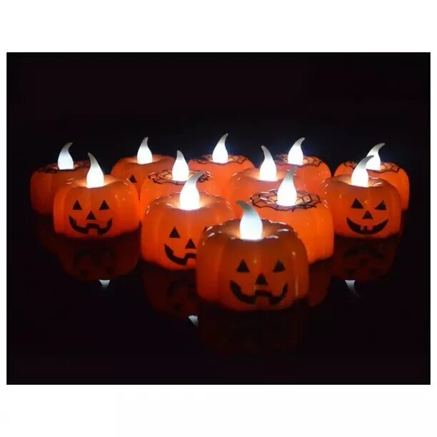 Kitcheniva 40 Pack Bright 3D Halloween Flameless Pumpkin LED Candles