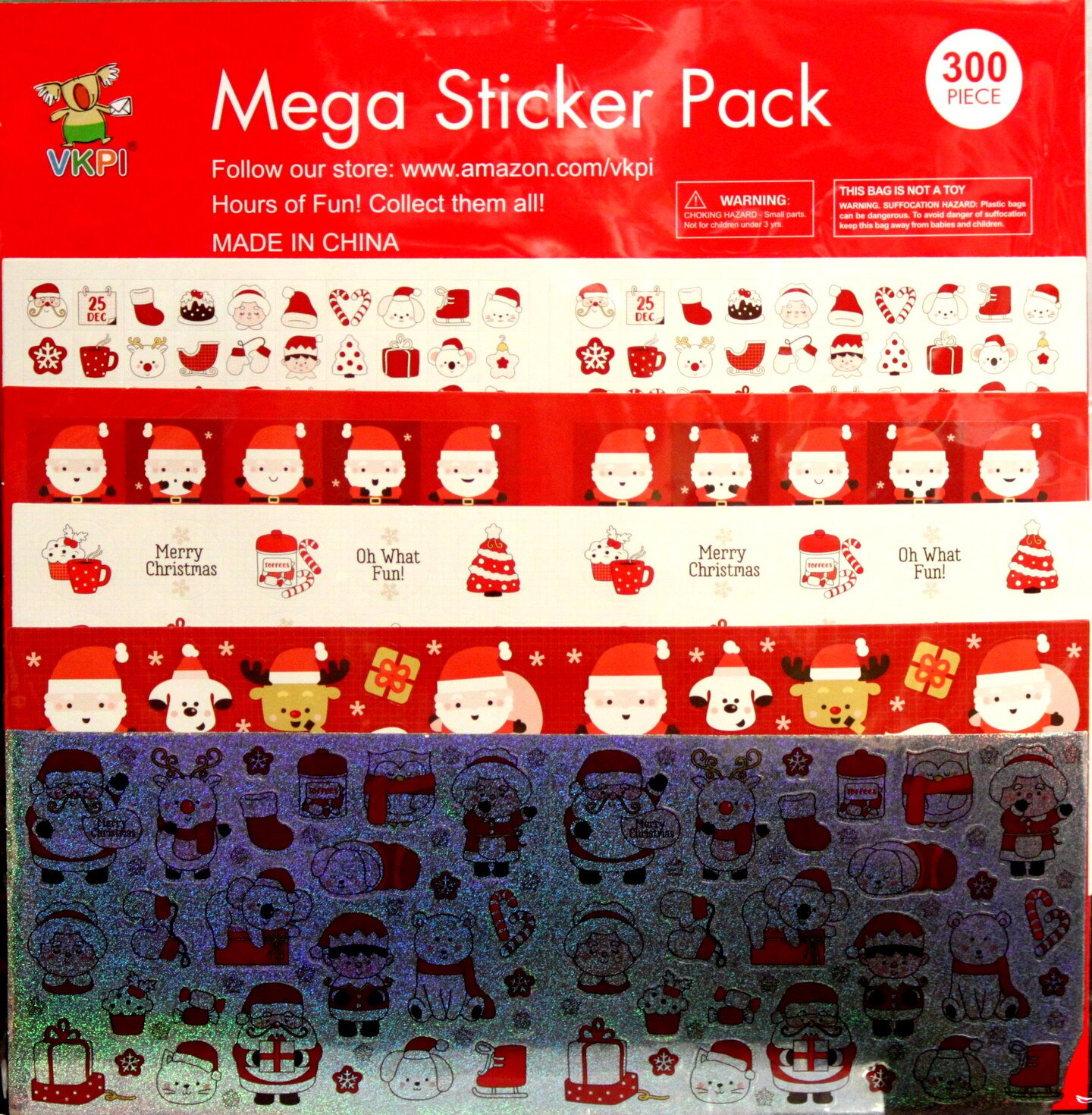 Mega Christmas Sticker Pack 300 Piece