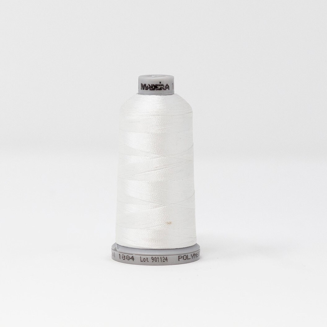 Polyneon Machine Embroidery Thread -- 1,100 yards spool -- Natural White Color -- Ref. #1804 by Madeira&#xAE;