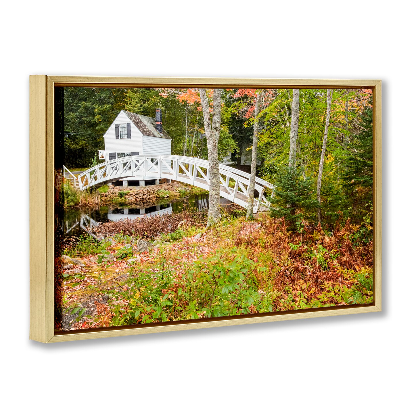 Stupell Industries Bar Harbor Town Bridge Floating Frame, design by Jon Evan