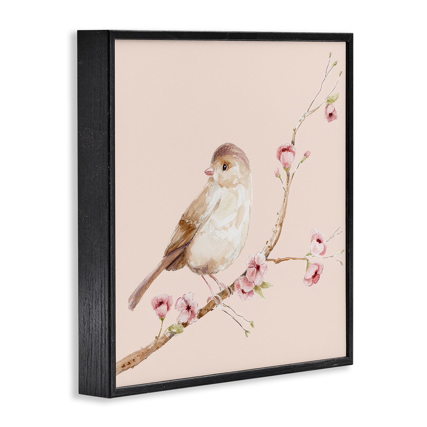 Stupell Industries Sweet Brown Bird Perched Framed Giclee, design by Lisa Wehmeyer