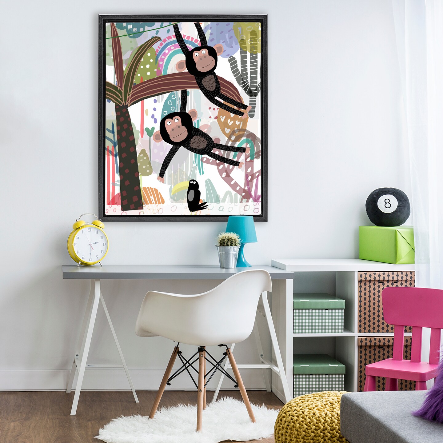 Stupell Industries Exotic Monkey & Toucan Floating Frame, design by Carla Daly