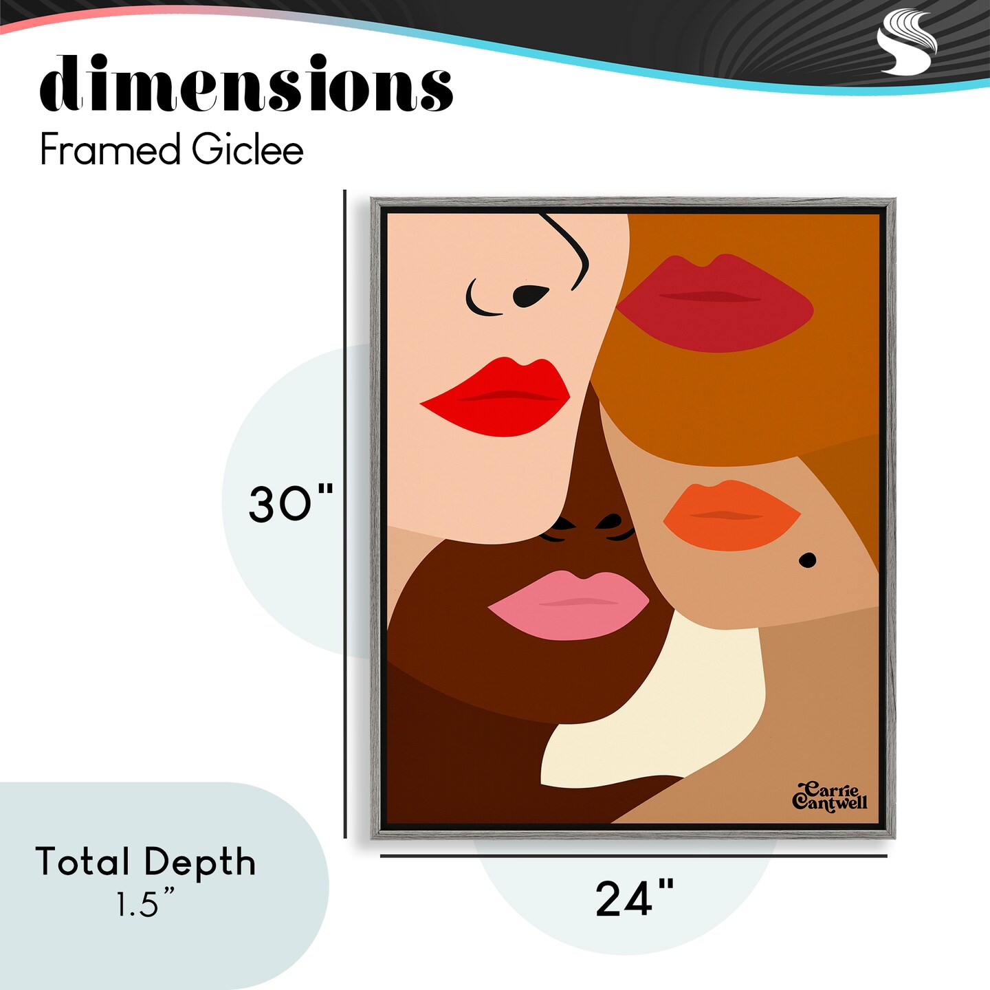 Stupell Industries Many Faces of Women Framed Giclee, design by Carrie Cantwell