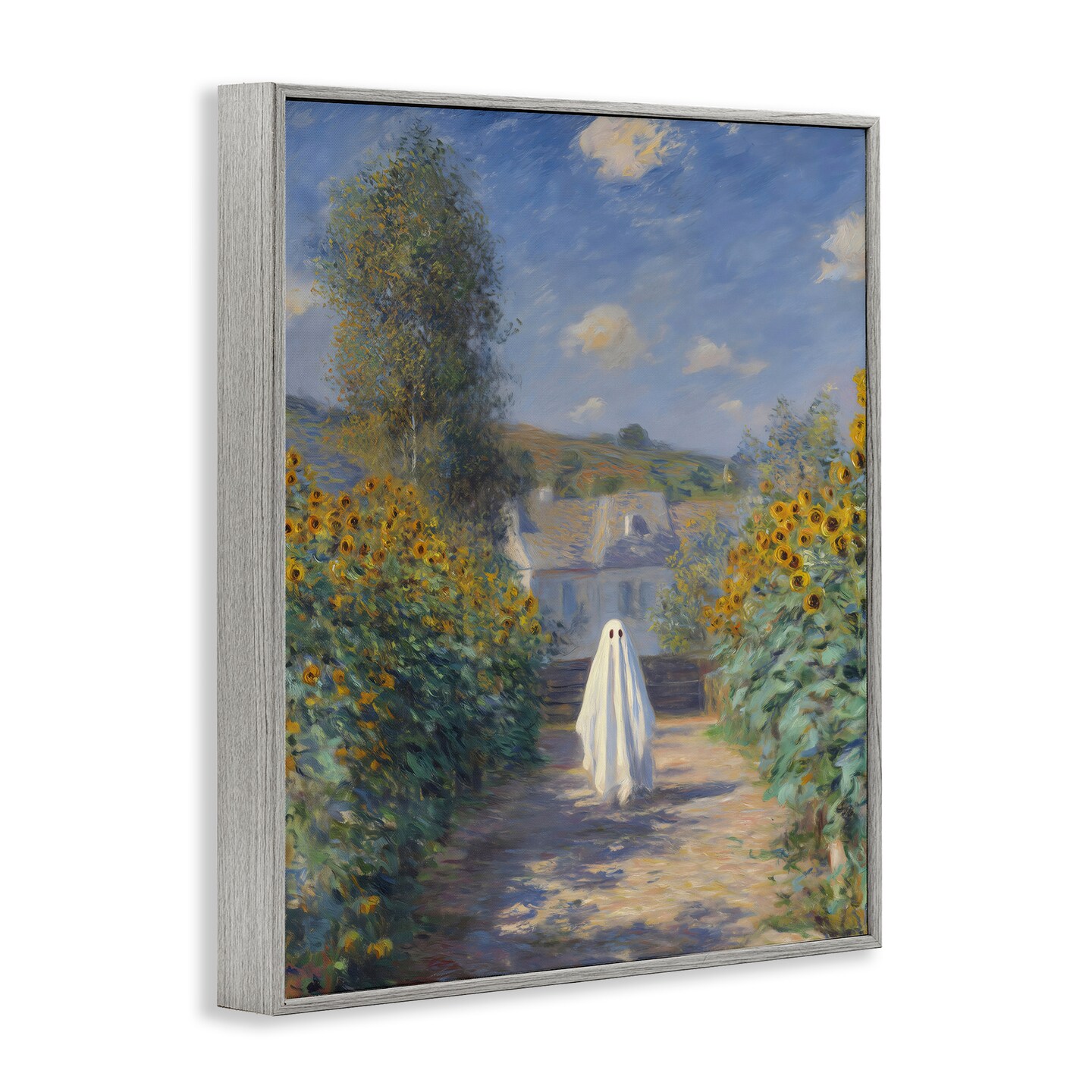 Stupell Industries Monet Style Sunflower Ghost Framed Giclee, design by Arlington Prints