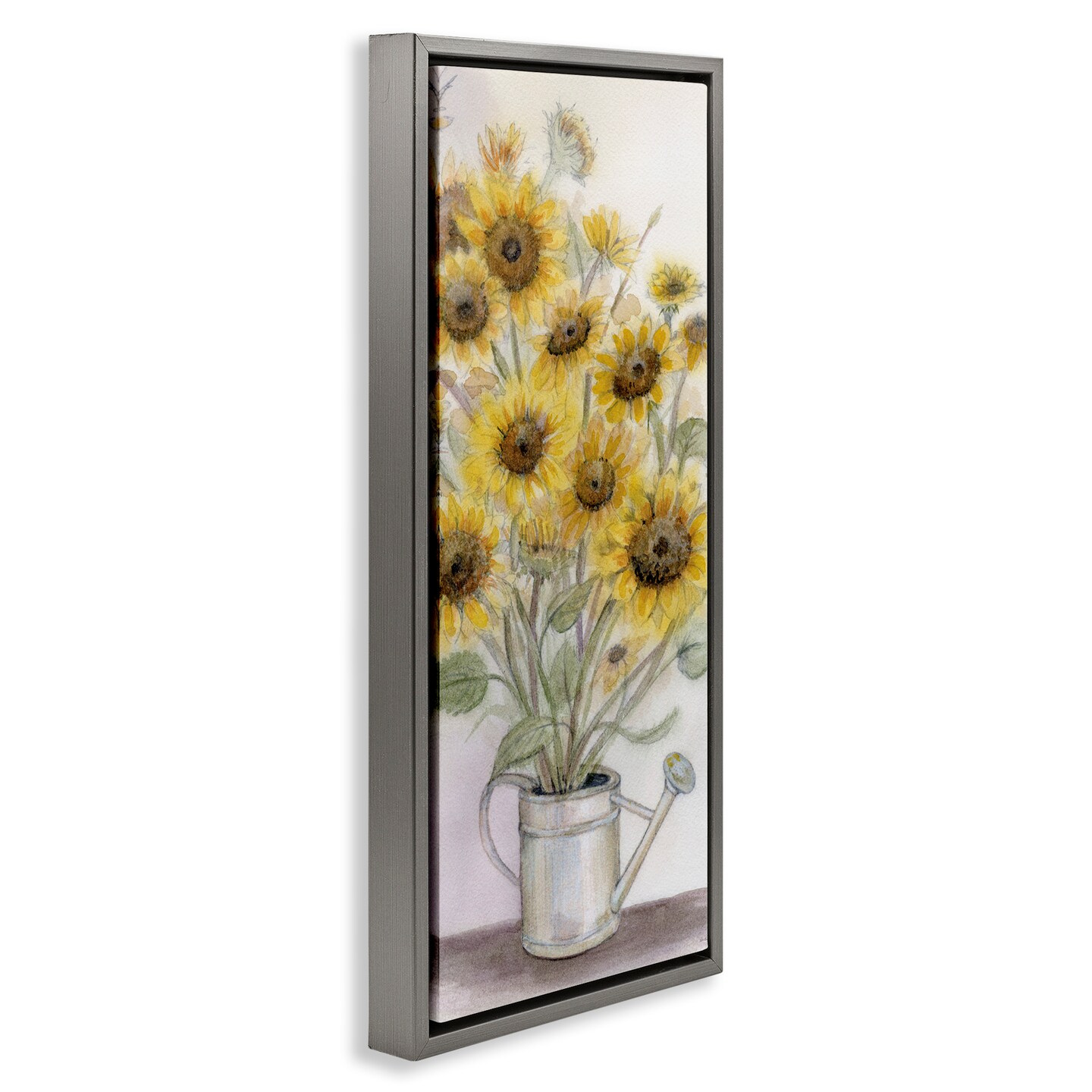 Stupell Industries Watering Can Sunflower Collection Floating Frame, design by Patti Bishop