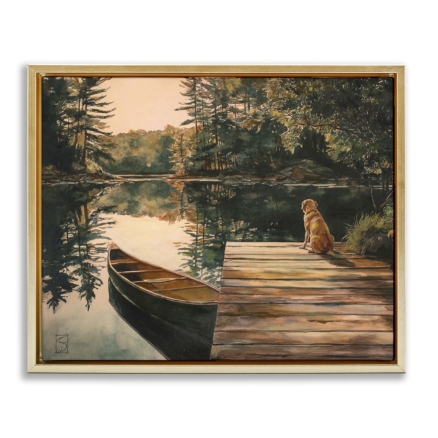 Stupell Industries Lake Life at Sunset Floating Frame, design by Sara Culpepper