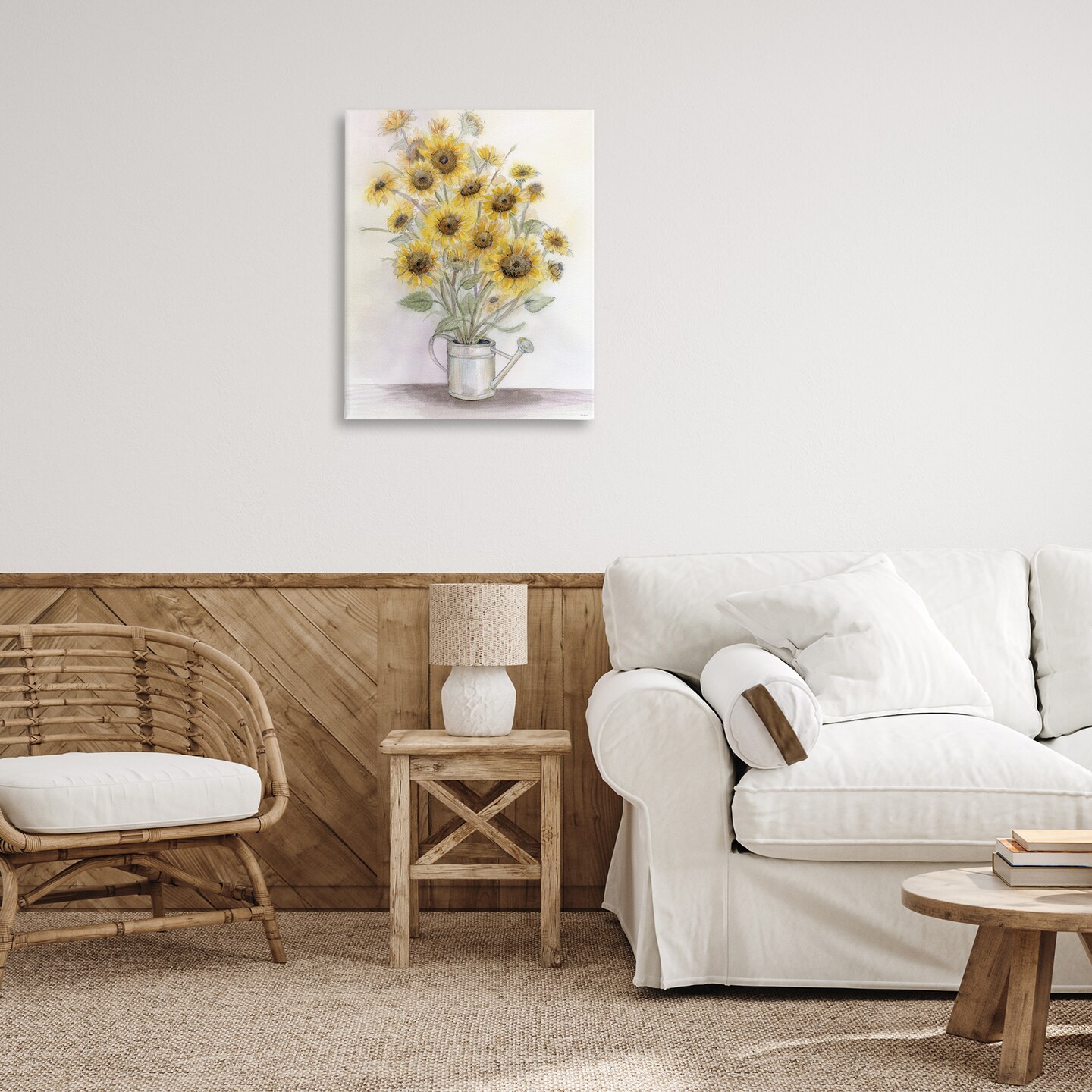 Stupell Industries Sunflowers In Watering Can Canvas, design by Patti Bishop