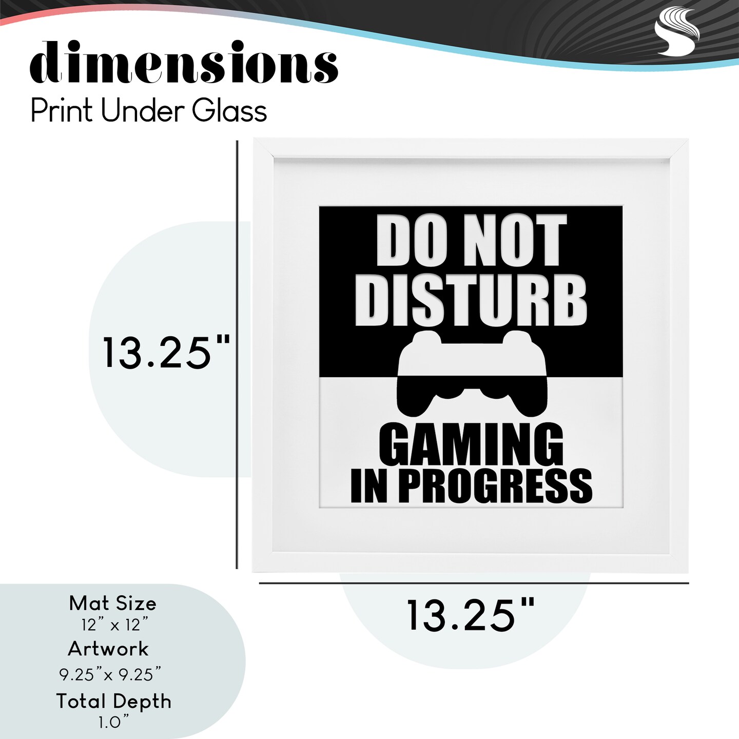 Stupell Industries Do Not Disturb Minimal Gamer Framed Print Under Glass, design by Kim Allen