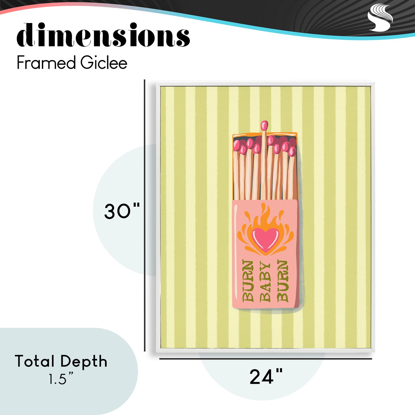 Stupell Industries Burn Baby Matches Framed Giclee, design by Elyse Anastacia