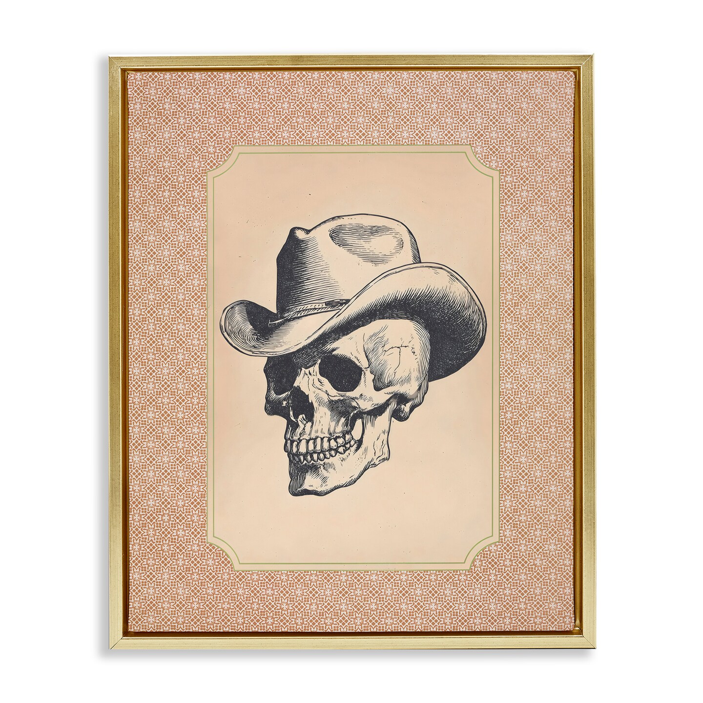 Stupell Industries Vintage Cowboy Skull Floating Frame, design by Arlington Prints