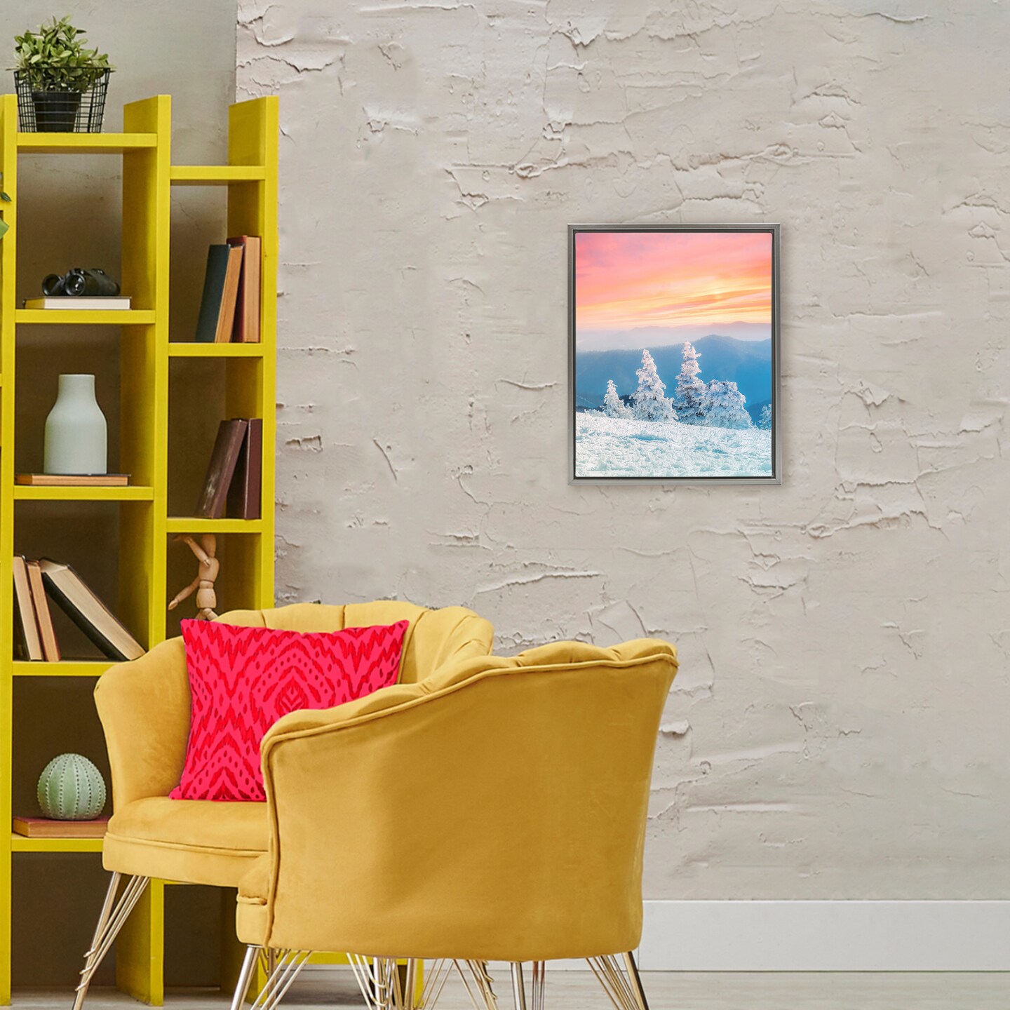 Stupell Industries Fire And Ice Sunset Floating Frame, design by Jared Kreiss