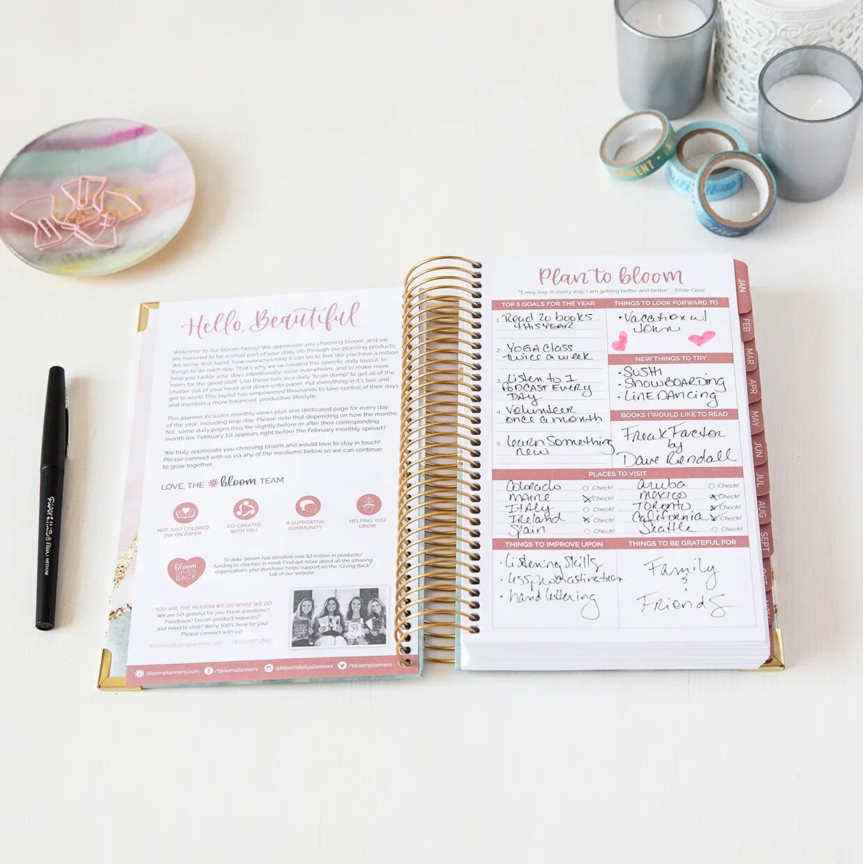 bloom daily planners Undated Daily To Do List Planner & Calendar, 6.5" x 8.25", Daydream Believer