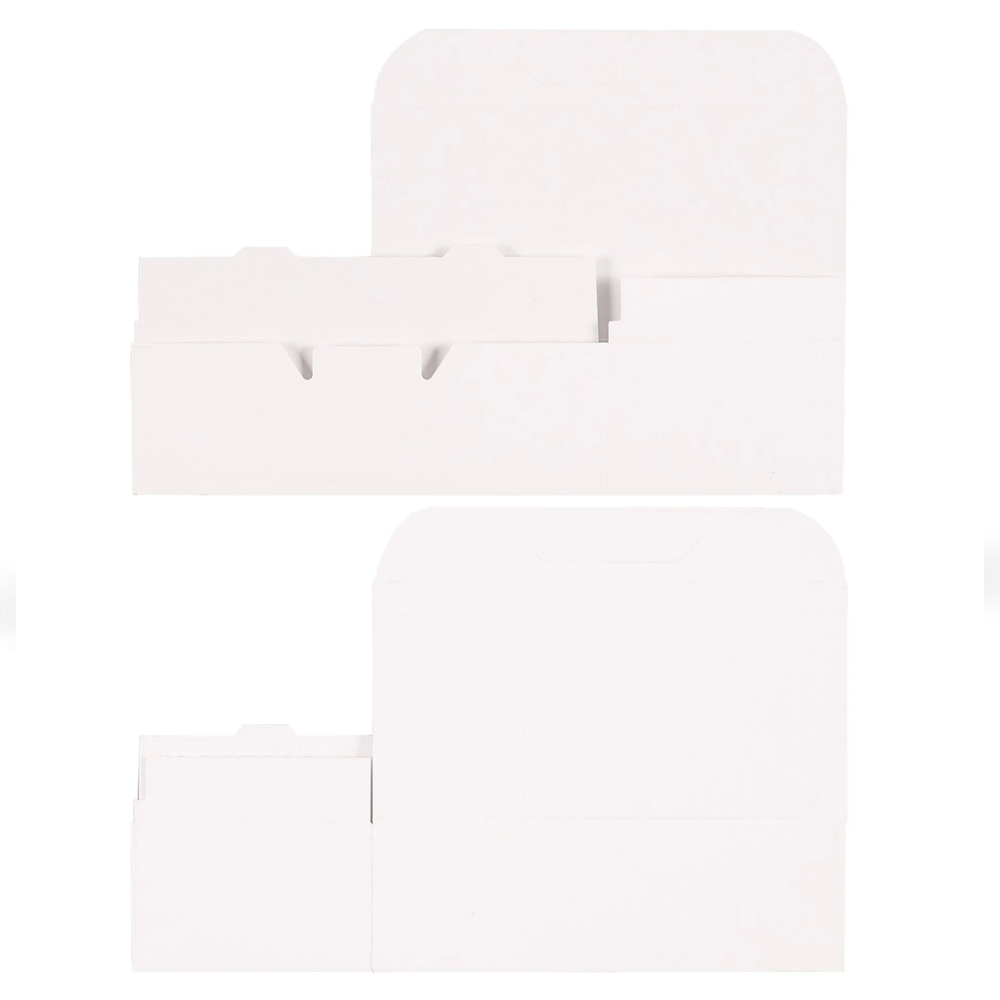 Made in USA - 50 Boxes - Fillable (empty) 1/2 lb. White Candy & Fudge Boxes - 5-1/2" x 2-3/4" x 1-3/4" - Food Safe