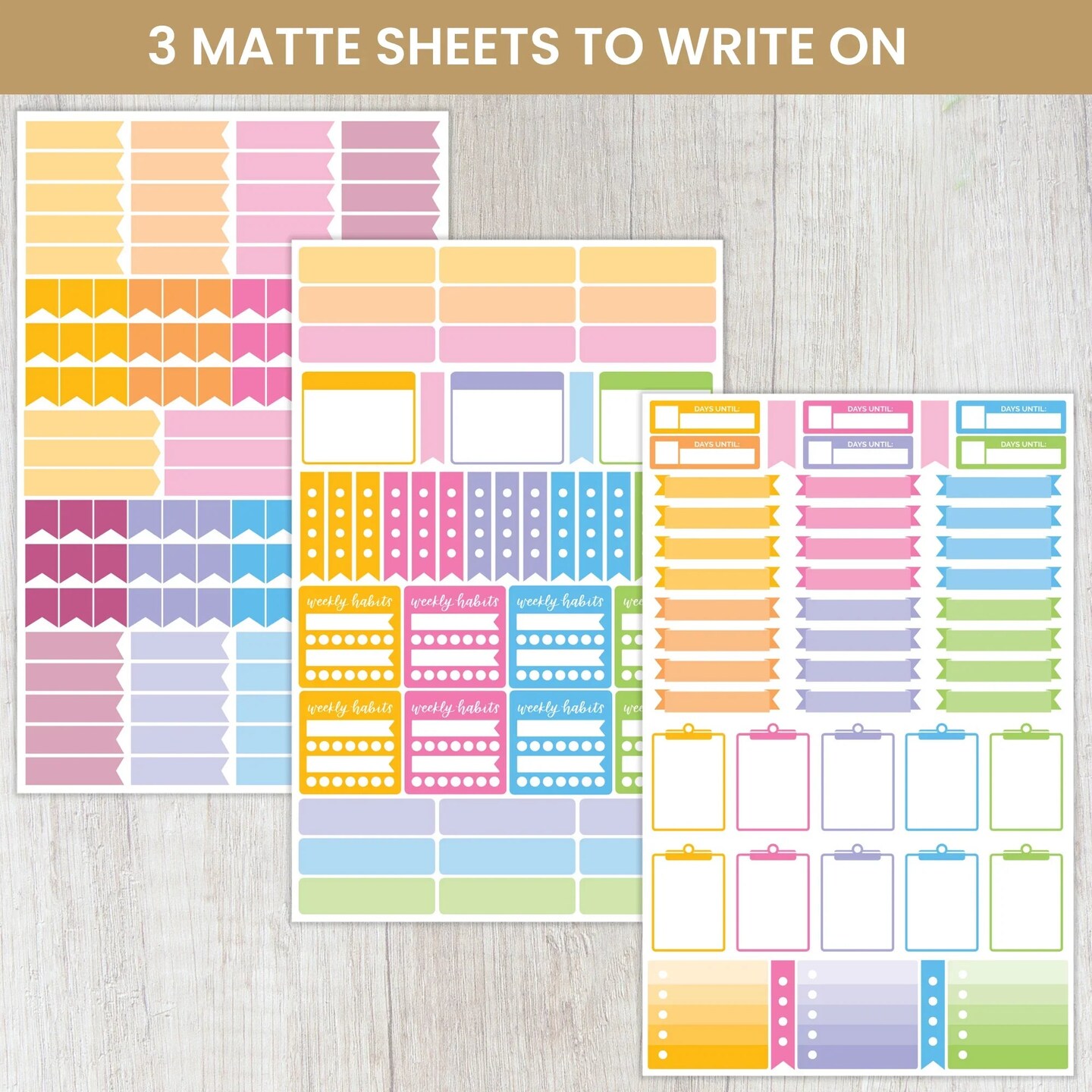 bloom daily planners Sticker Sheets, Color Coding Pack