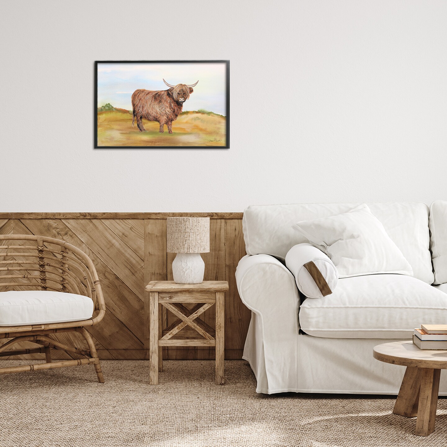 Stupell Industries Farm Animal In Pasture Framed Giclee, design by Jean Plout