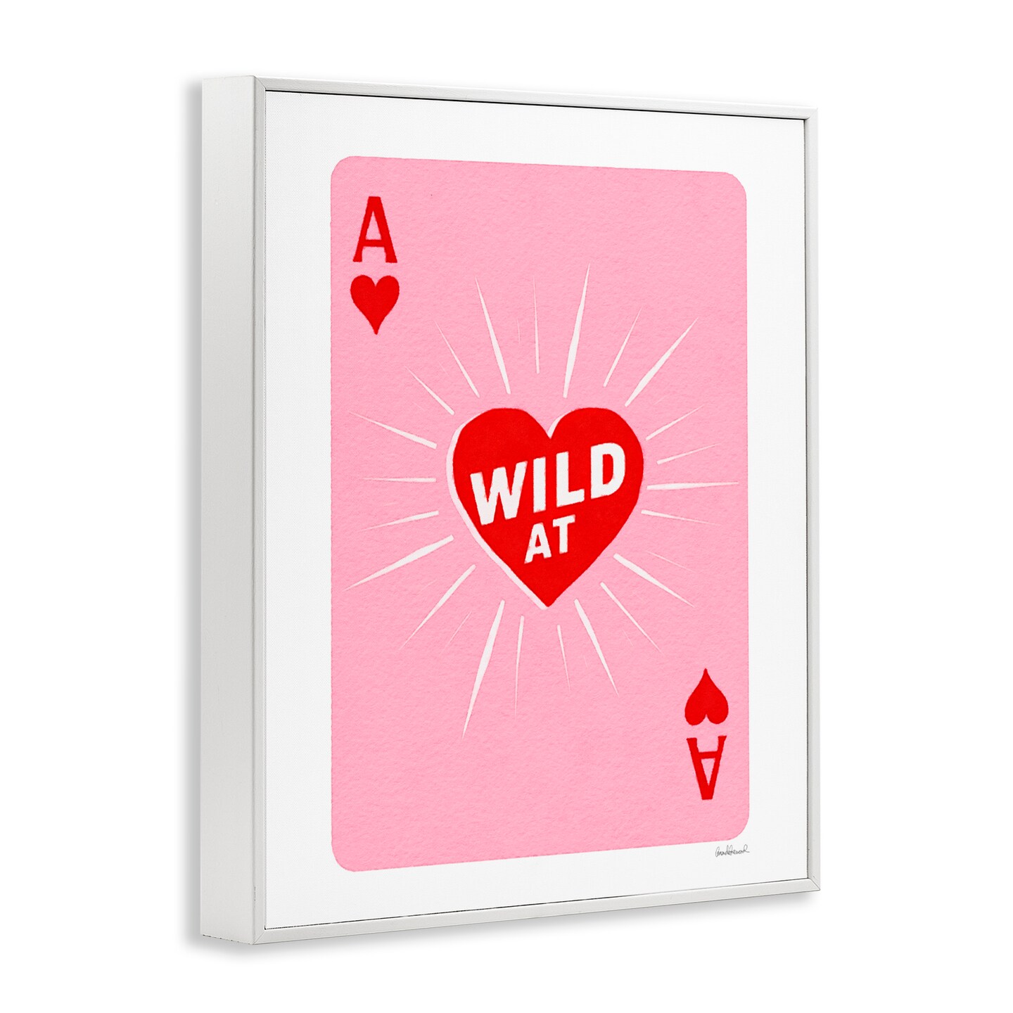 Stupell Industries Wild At Heart Card Framed Giclee, design by Amanda Greenwood