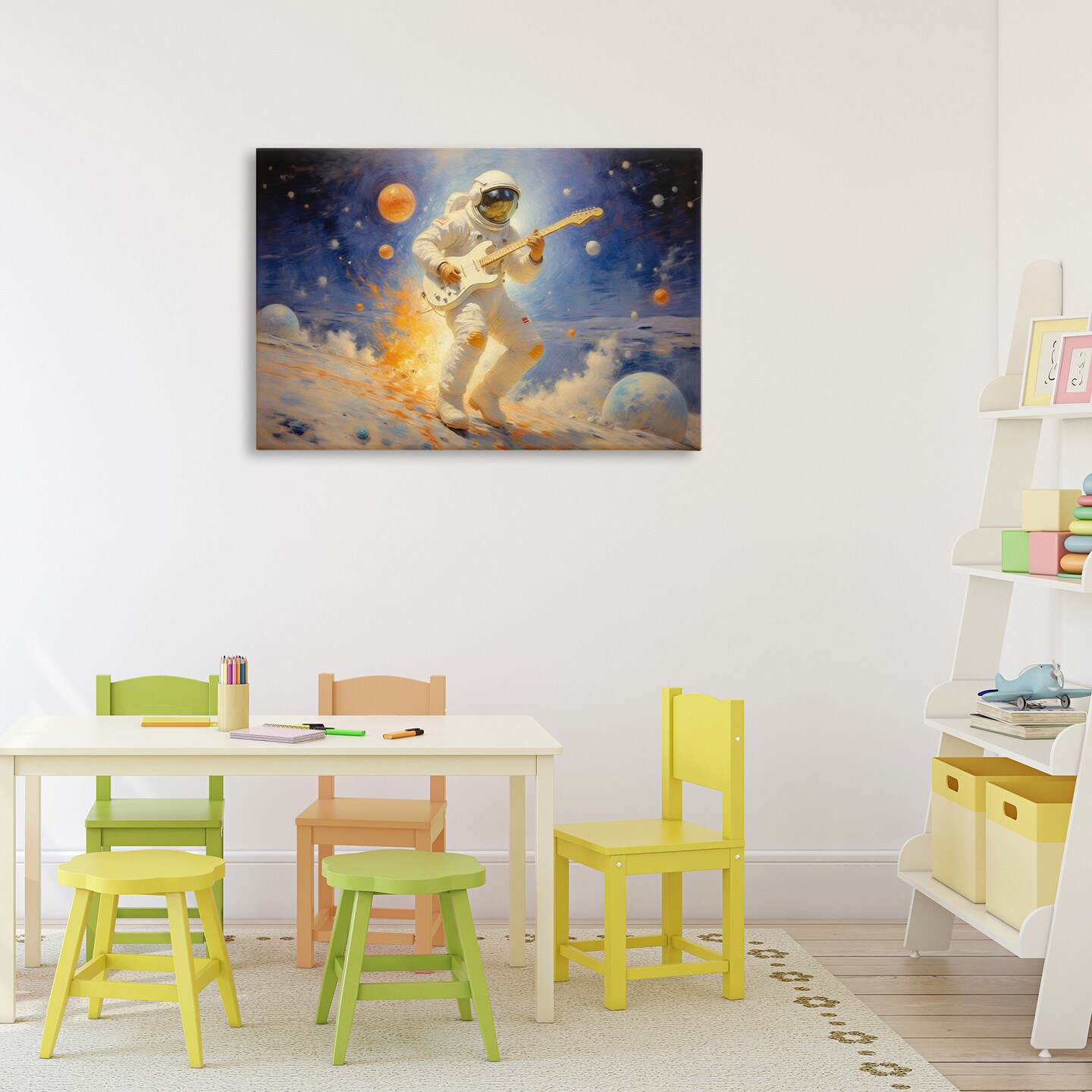 Stupell Industries Space Astronaut Musician Canvas, design by Angie Hawke