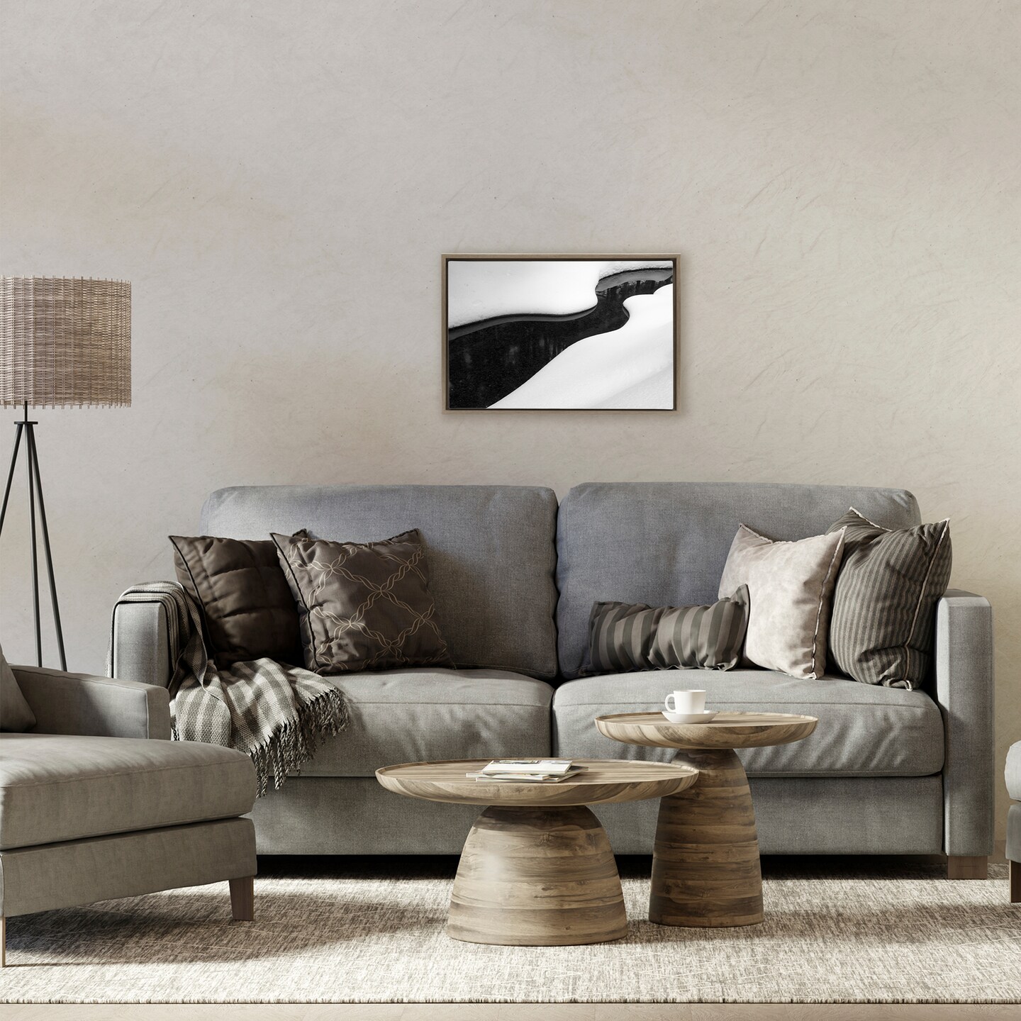 Stupell Industries Yin & Yang Stream Floating Frame, design by James Rodewald