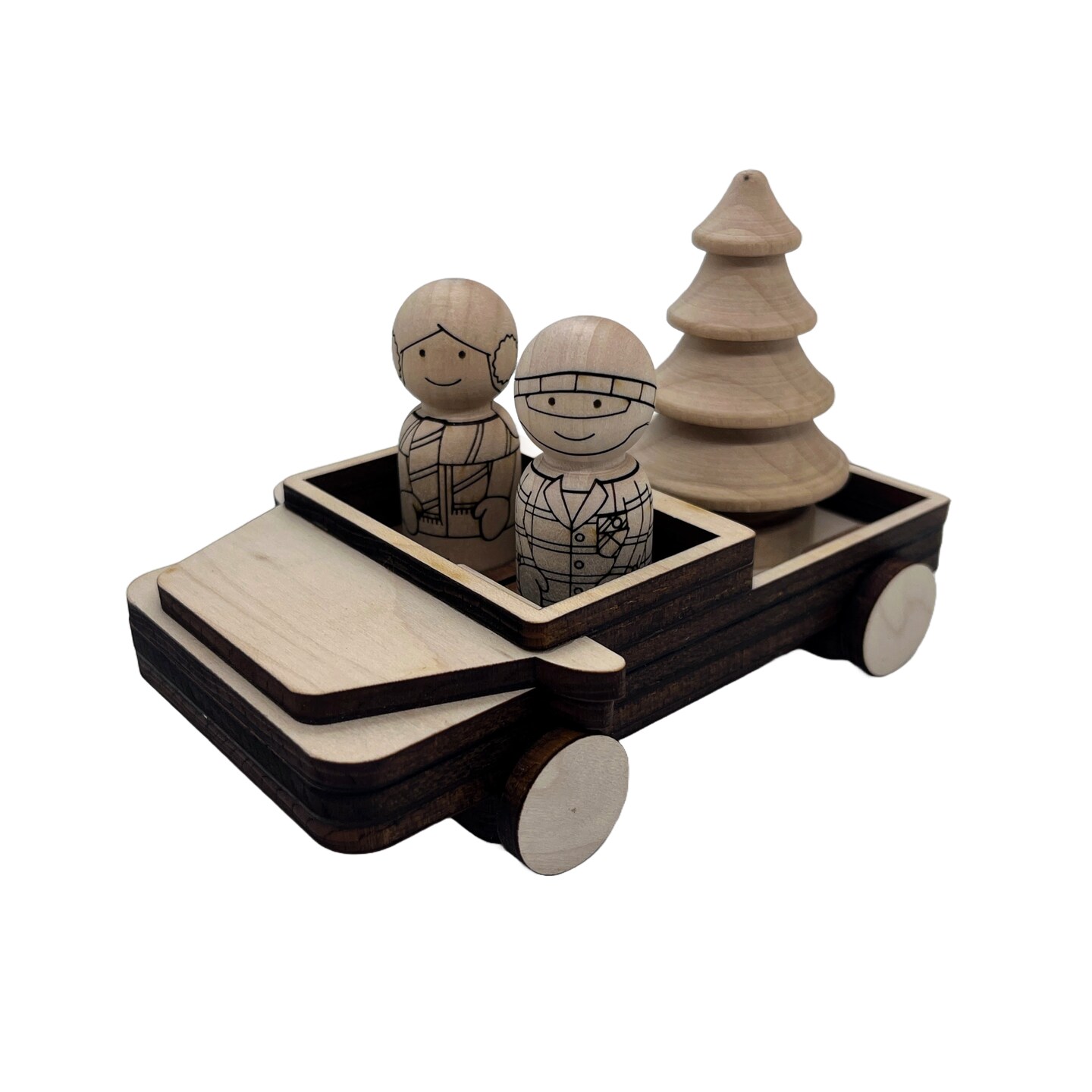 Christmas Truck Peg Doll Set by Pegsies&#x2122;