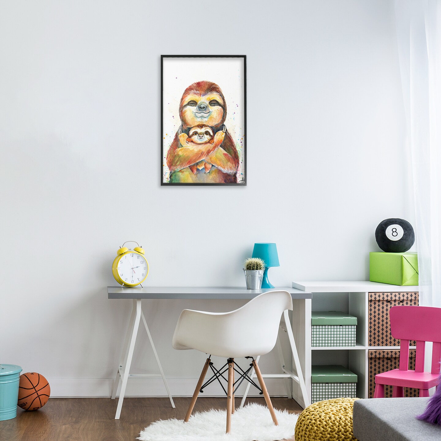 Stupell Industries Exotic Xenarthra Sloths Framed Giclee, design by Marc Allante