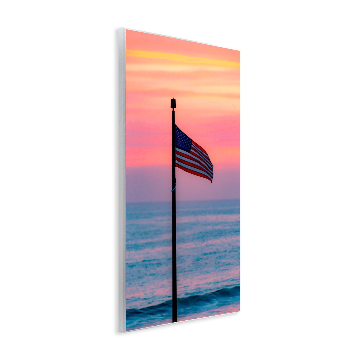 Stupell Industries USA Flag Against Sunset Wall Plaque, design by Jeff Poe Photography