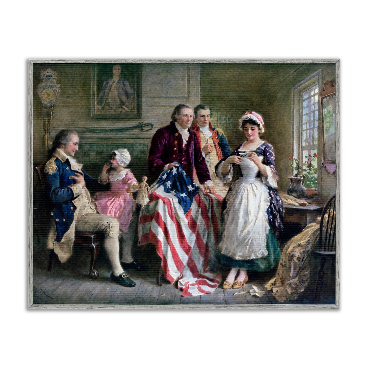 Stupell Industries Historical Betsy Ross Framed Giclee, design by Arlington Prints