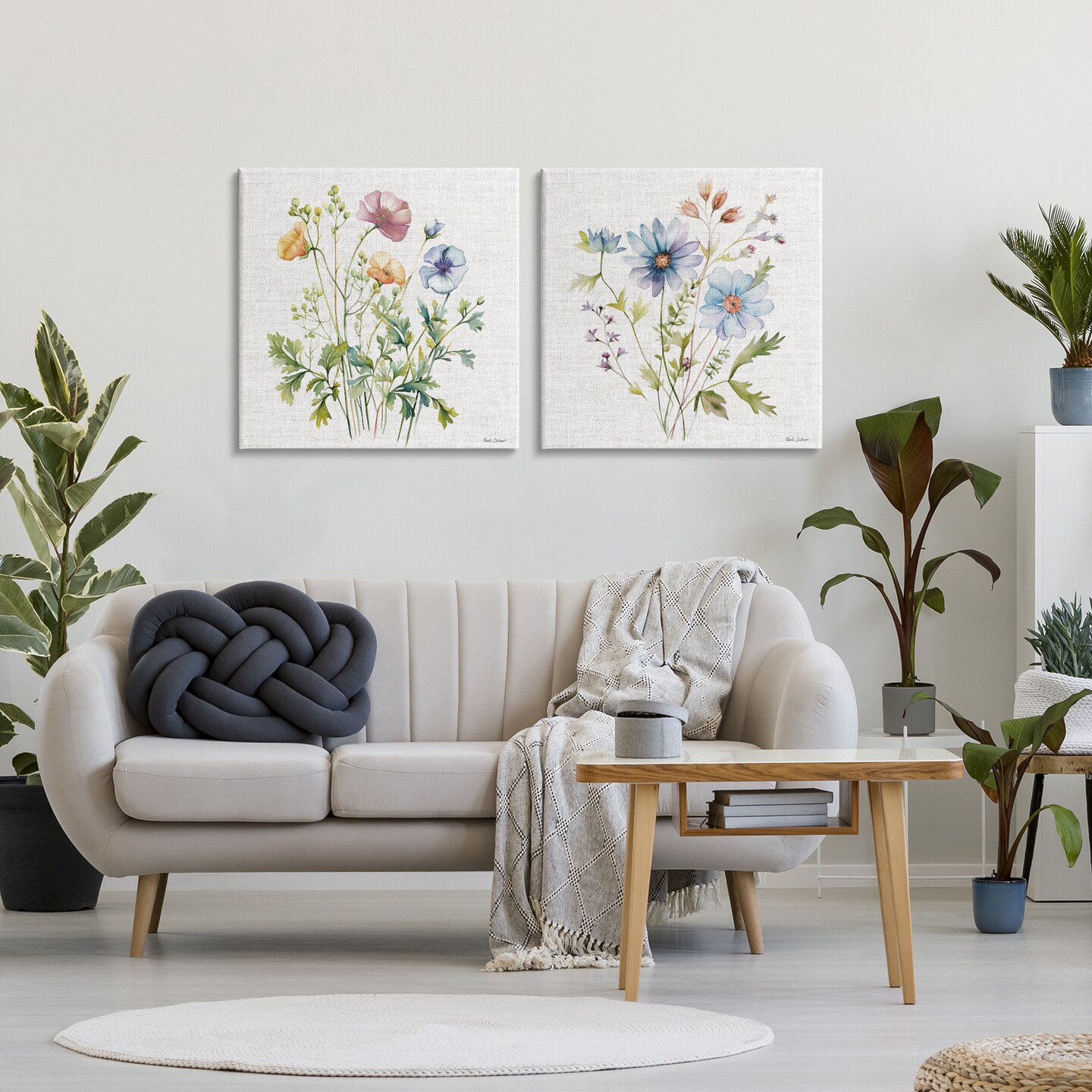 Stupell Industries Wild Flower Botanical Bundles 2pc Canvas Set, design by Nicole DeCamp