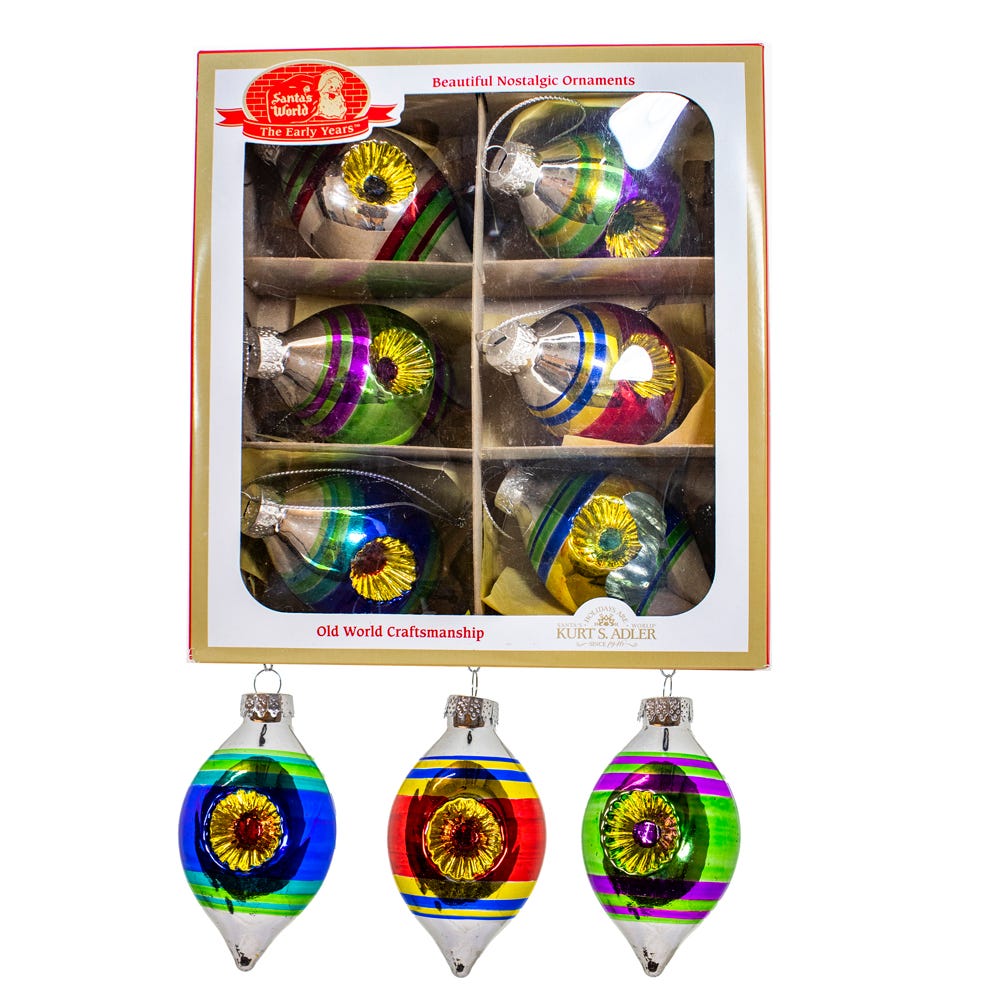 Early Years Nostalgic Glass Finial Ornament Set