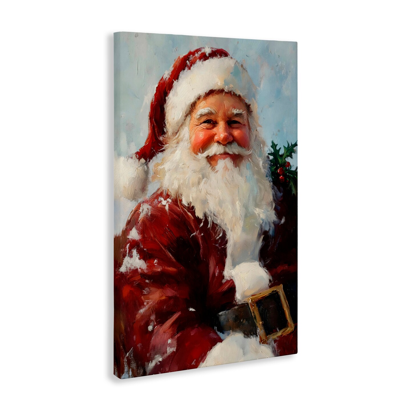 Stupell Industries Rosy Cheeked Santa Smile Canvas, design by Petal Prints Design