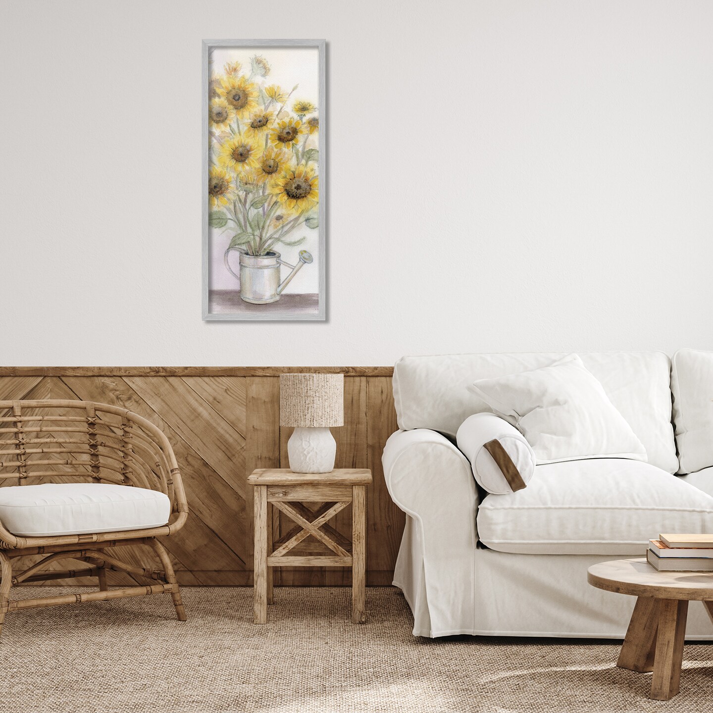 Stupell Industries Watering Can Sunflower Collection Framed Giclee, design by Patti Bishop