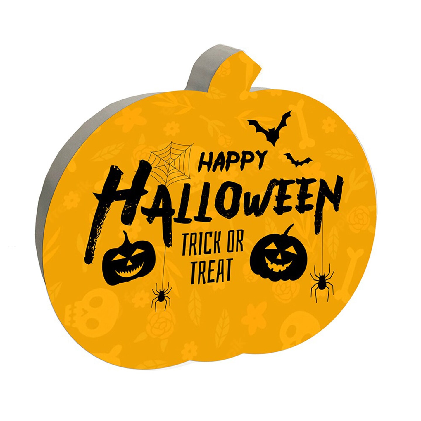 Sublimation Fall White Coated Wood Word Blocks D&#xE9;cor for Halloween&#x2013; Sublimation Ready with 6&#x22; x 5.4&#x22; Plate- Pumpkin