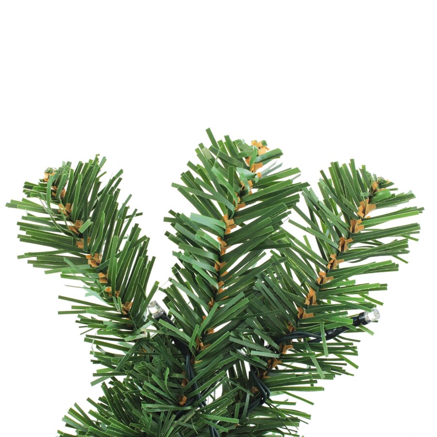 4.5 ft Pre-Lit Christmas Tree with Warm White LED Lights and Hinged Branches