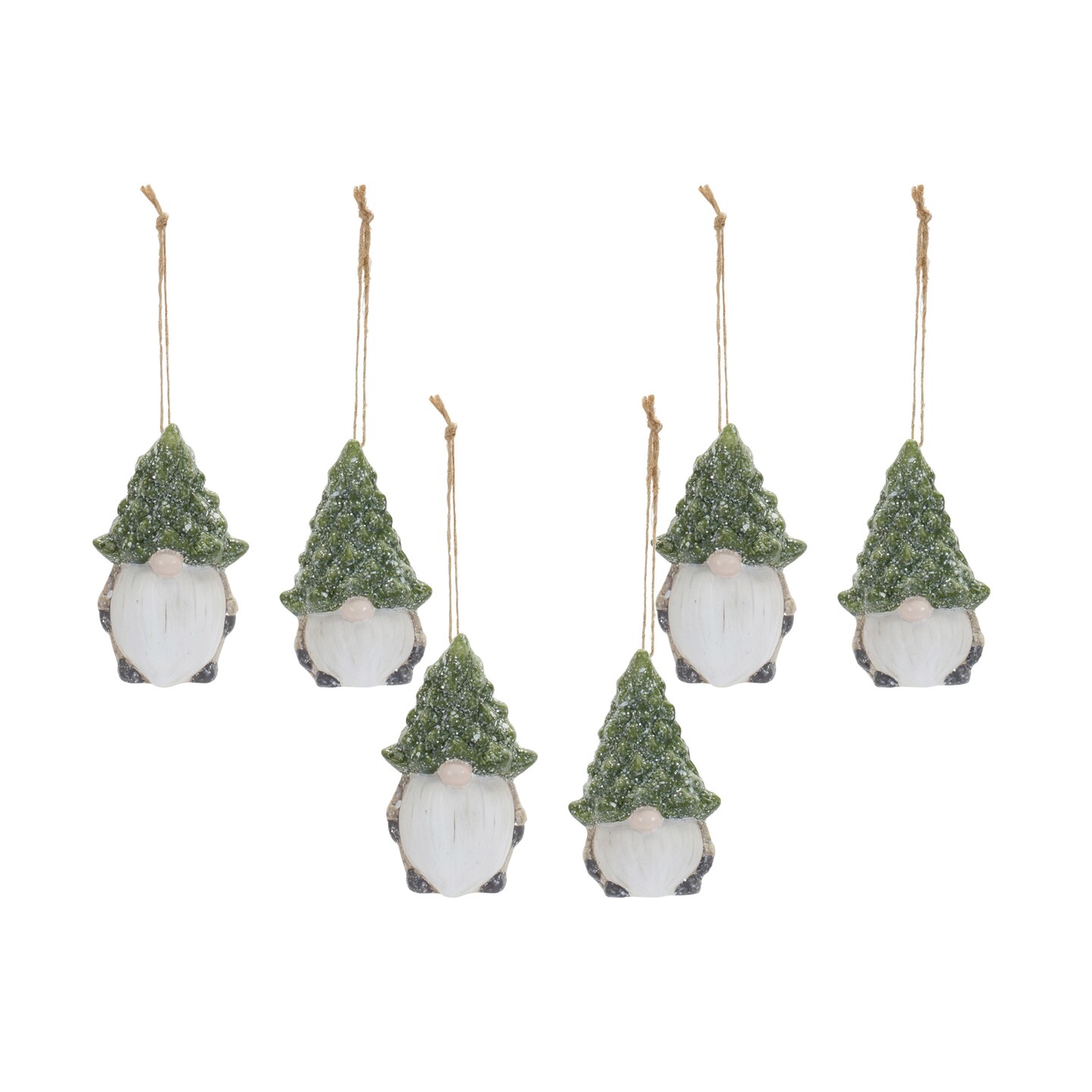 Gnome w/Tree Hat Ornament (Set of 6)