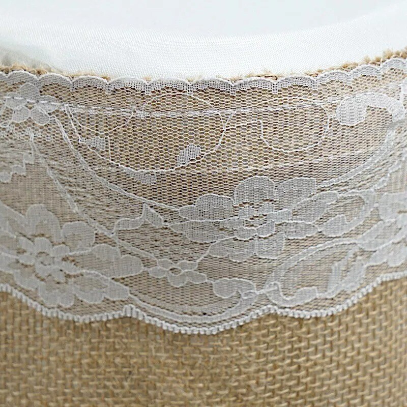 14 feet x 29&#x22; Natural Brown Burlap Banquet Trade Show Table Skirt - 168&#x22; x 29&#x22;