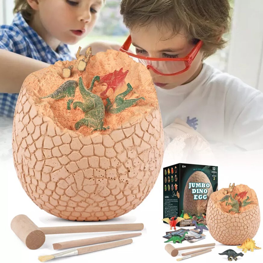 Jumbo Dinosaur Egg Dig Kit Educational Science Toys for Kids 14 Dinosaurs Excavation Kit Dinosaur Collection Gifts for Boys Girls