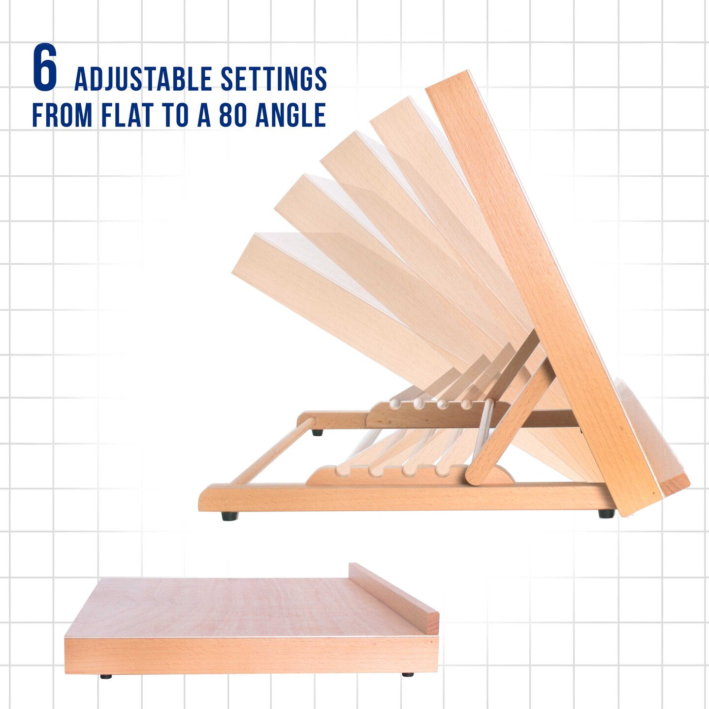 Large 18-1/2&#x22; Wide x 14-1/8&#x22; (A3) Tall Artist Adjustable Wood Drawing Sketching Board