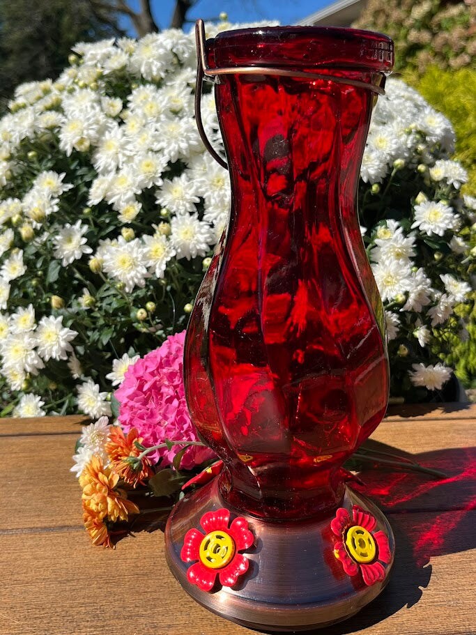Hummingbird Feeder RED Spiral