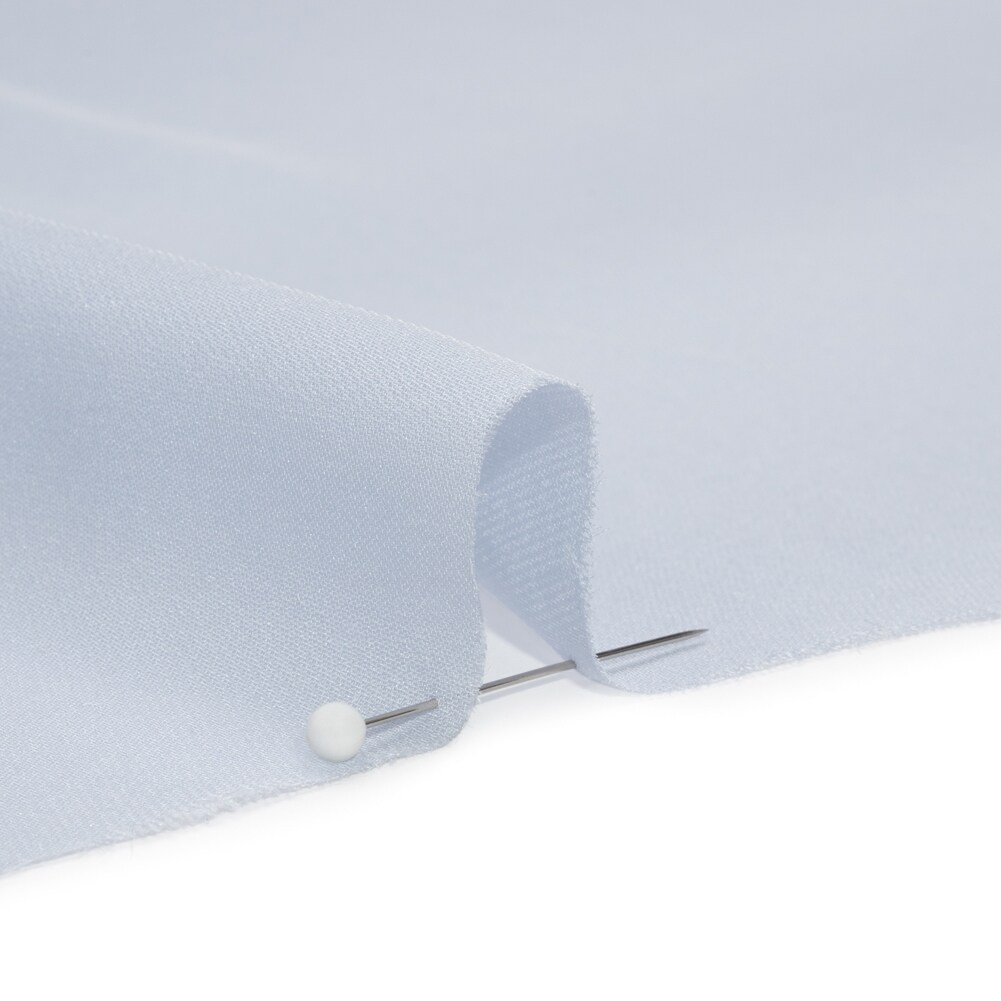 1 Yard Icelandic Blue Silk Double Georgette Premium Blouse Dress Fabric, 44 Inches Wide