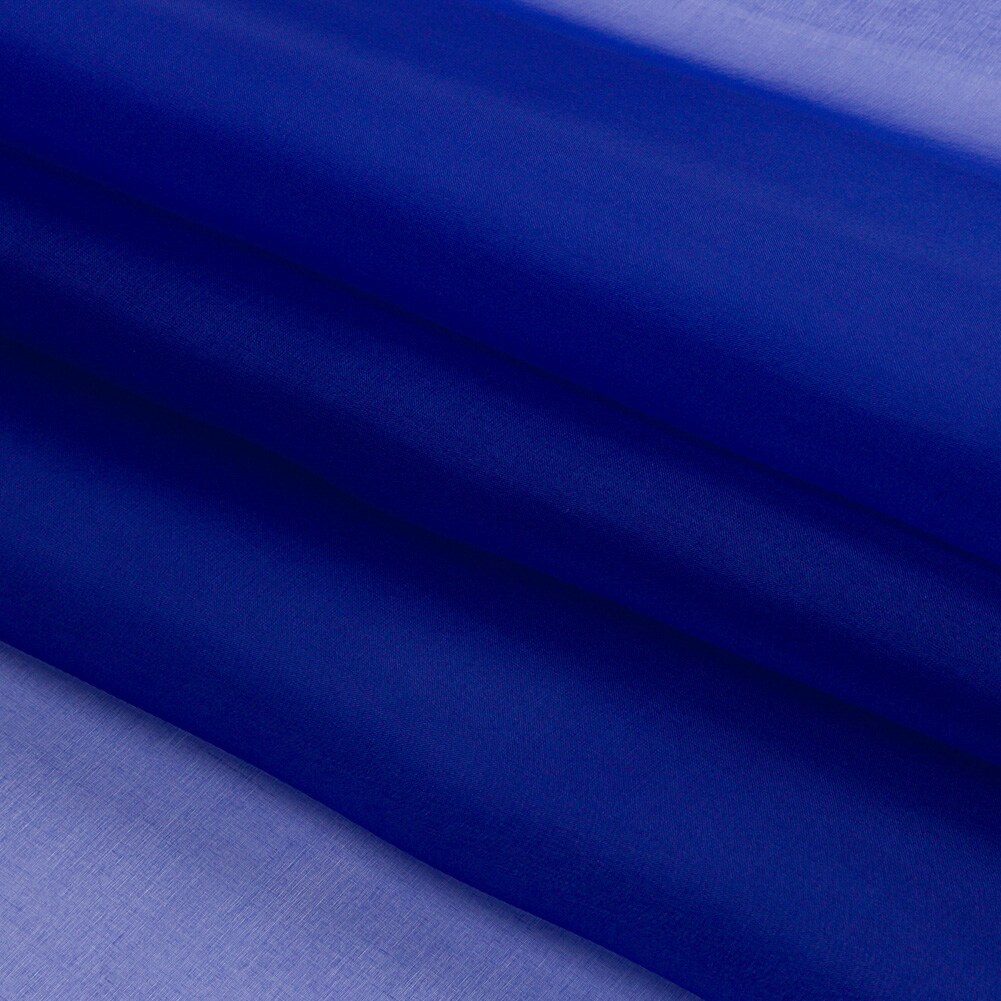 1 Yard Mazarine Blue Silk Organza Fabric Lightweight Sheer Material for Dresses 44 Inch Width