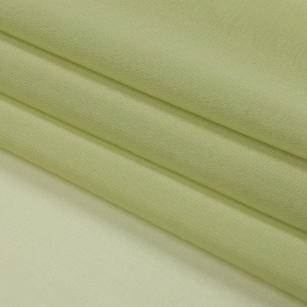 1 Yard Premium Silk Chiffon Fabric Sheer Lightweight Flowing Nile Green 54 Inch Width