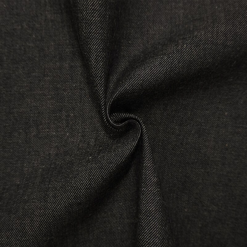 Black 10 oz. Cotton Stretch Japanese Selvedge Denim Fabric By the Yard
