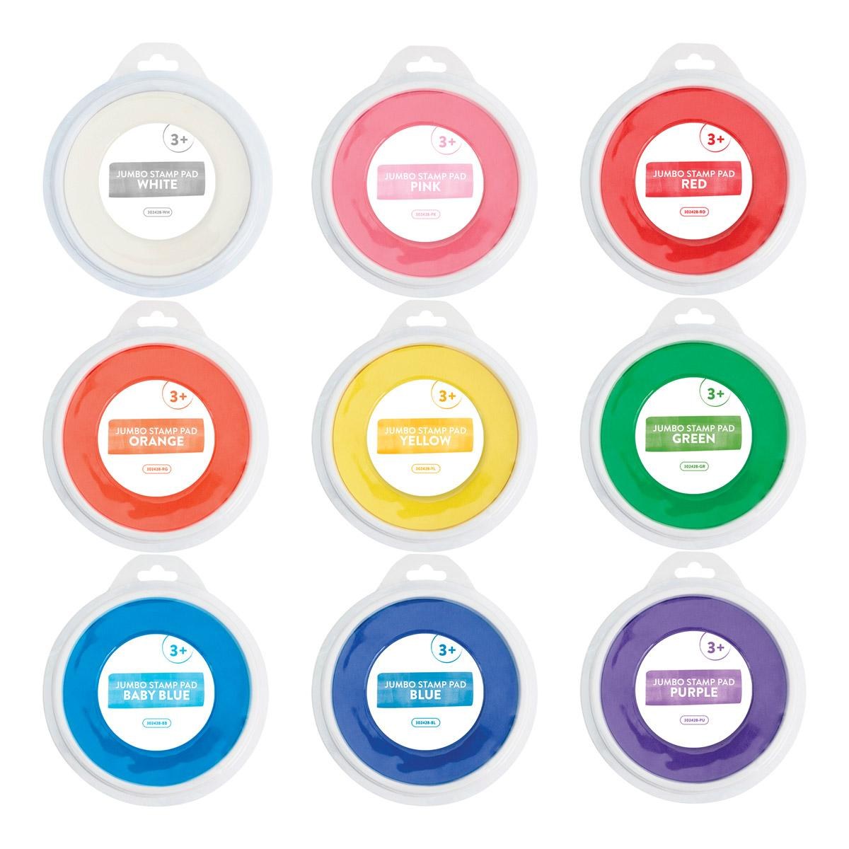 Kaplan Early Learning Company Washable Jumbo Stamp Pad - Set of 9