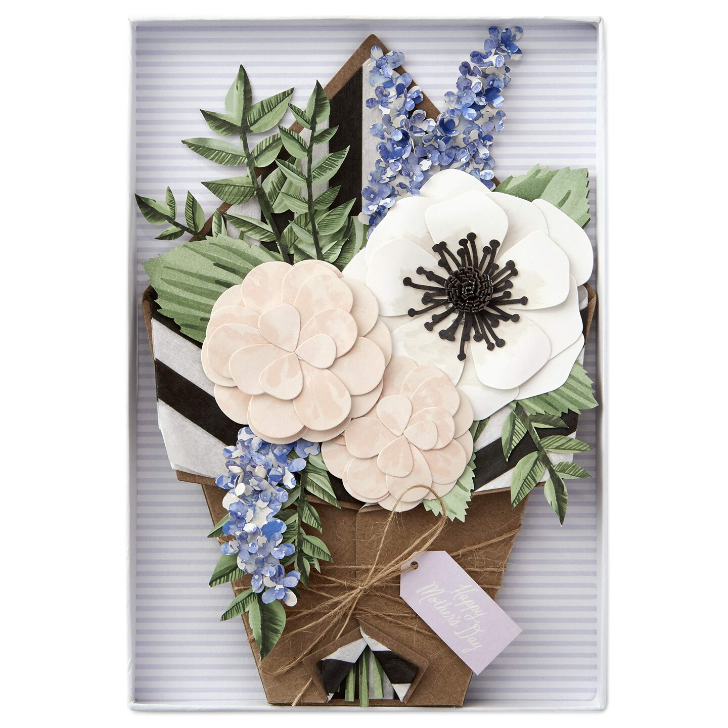 Signature Paper Craft Flowers Displayable Bouquet Mothers Day Card for Mom (1499MBC1027)