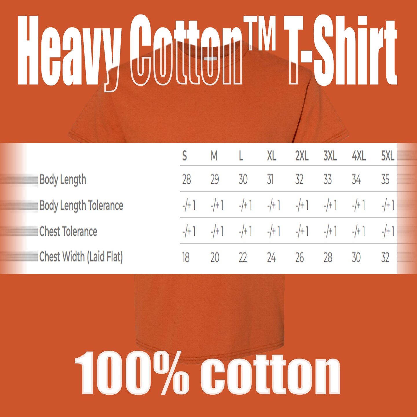 Gildan Heavy Cotton Short Sleeve T-Shirt Pack for Cricut, Texas Orange Crewneck Tee (S–5XL)
