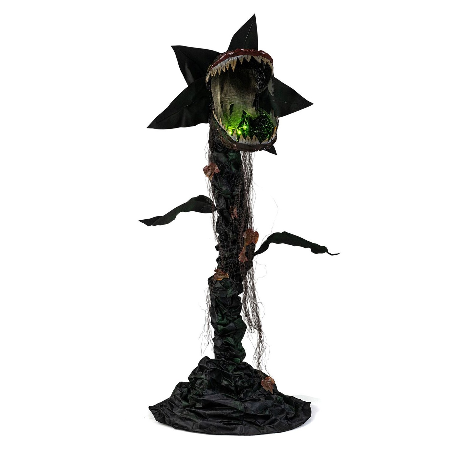 Michaels, Animated Halloween Man-Eating Plant Decoration with Moving Jaws, Color-Changing LED Mouth, Sound Effects and Tripod Stand for Haunted House – Category: Halloween Animatronics