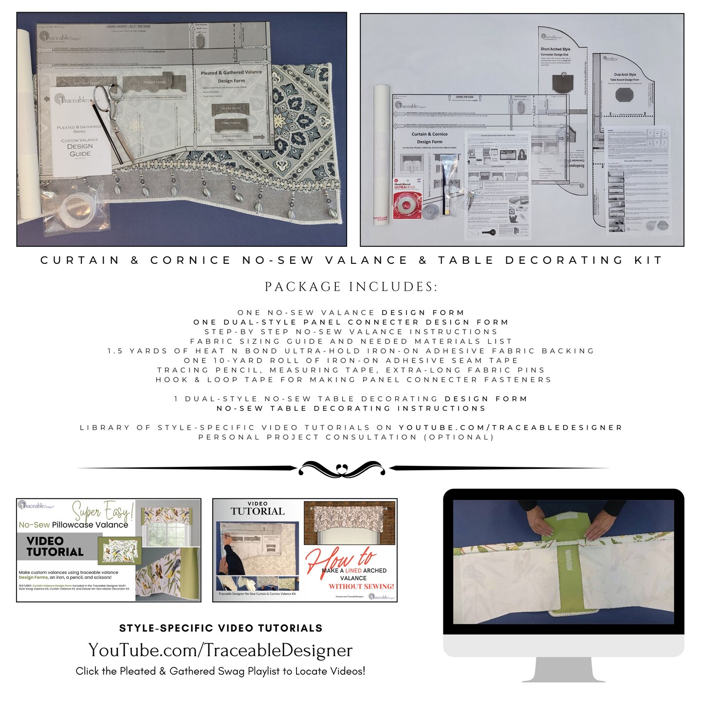 DIY Curtain & Cornice Valance Kit – Make Window Treatments Without Sewing