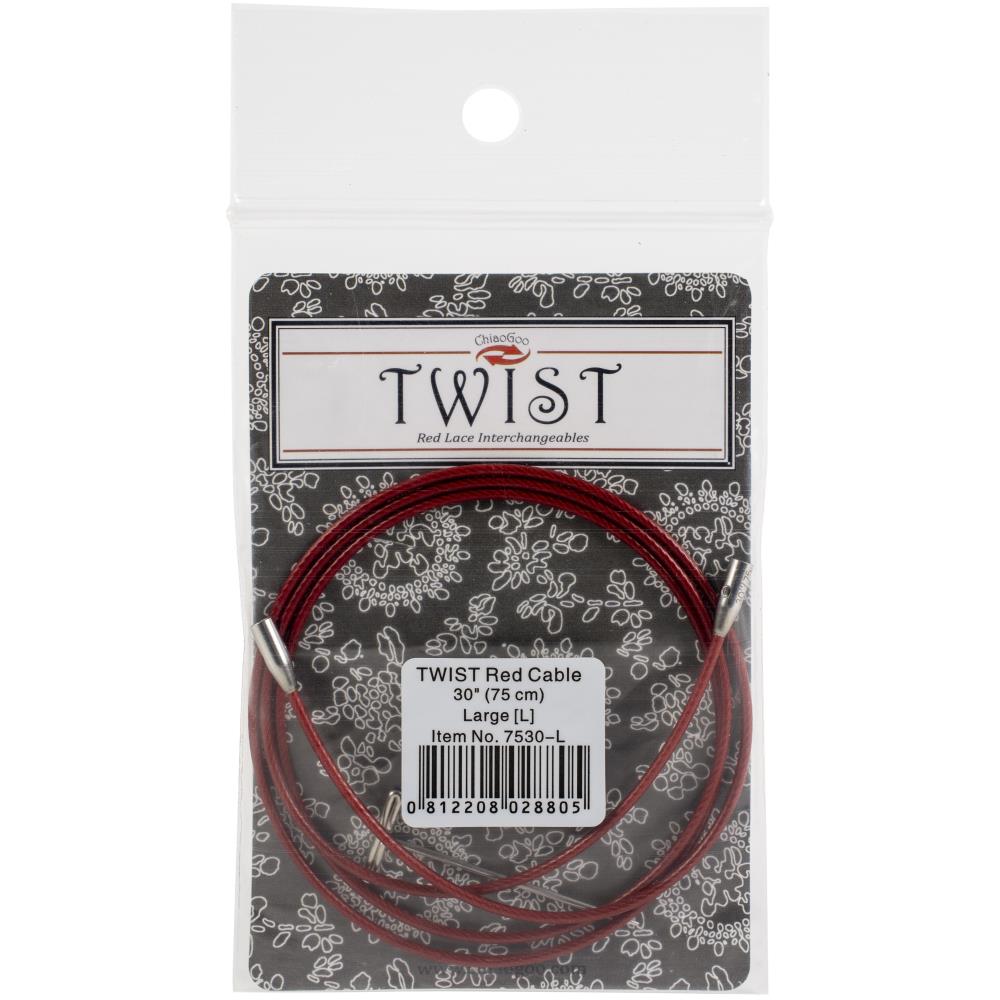 ChiaoGoo TWIST Red Lace Interchangeable Cables fits LARGE Tips US 9 - 15