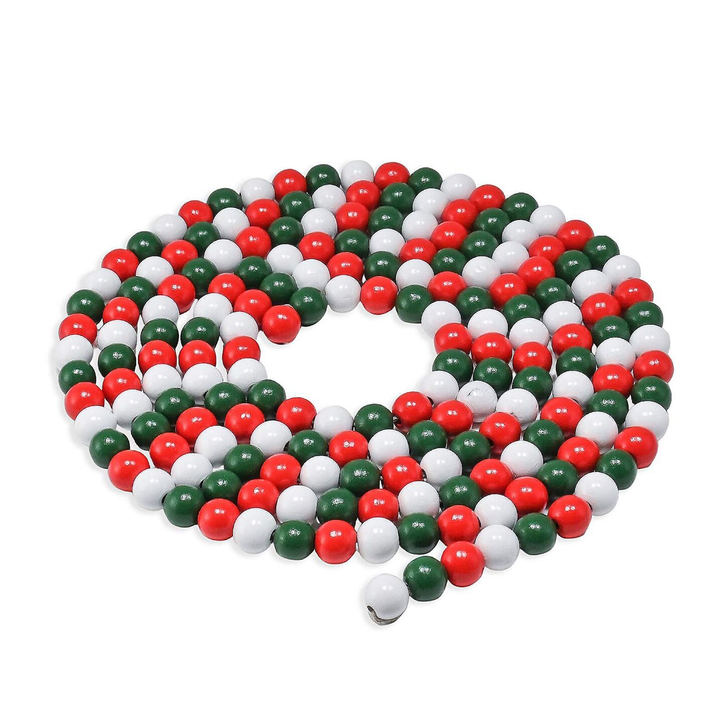 Red and Green Garland Christmas Wooden Beaded Garland Tree Decorations
