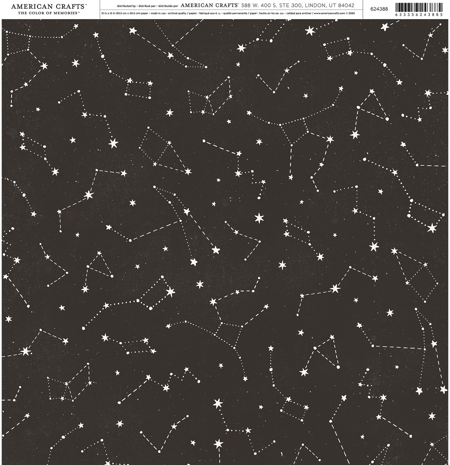 American Crafts Patterned Single-Sided Cardstock 12&#x22;X12&#x22;
